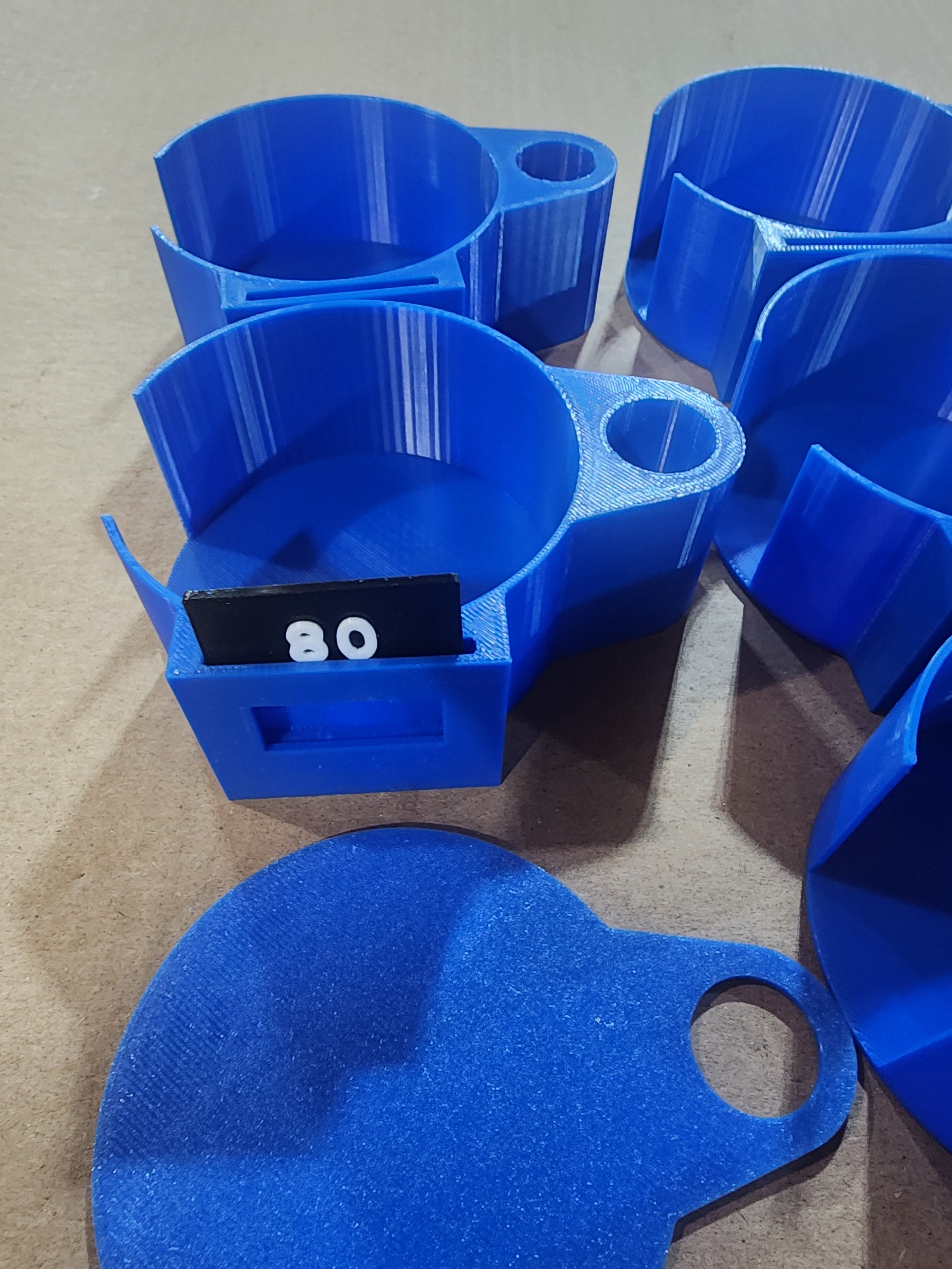 5” Sanding Disc Organizer – Rotating Wall Mount System | Interchangeable Grit Labels | PETG 3D Printed