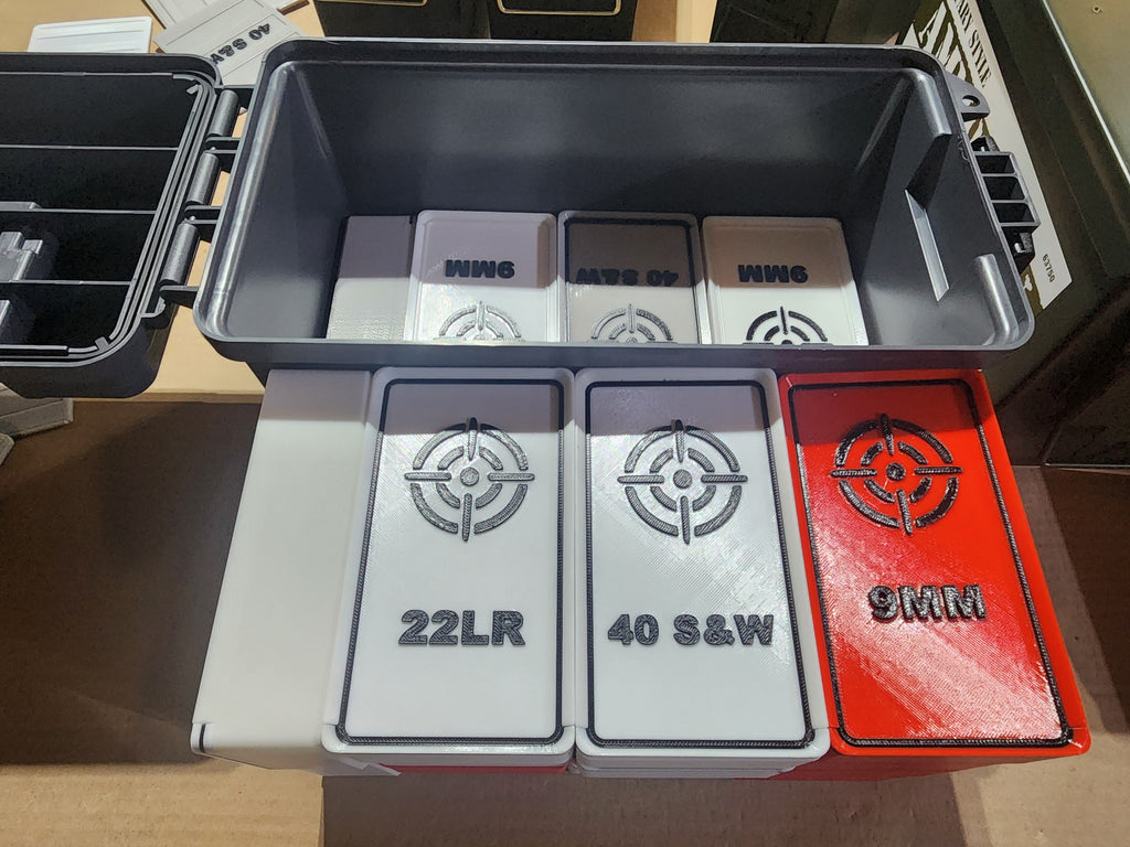 9mm Ammo Storage Box – 50 Round Capacity (3D Printed PETG)