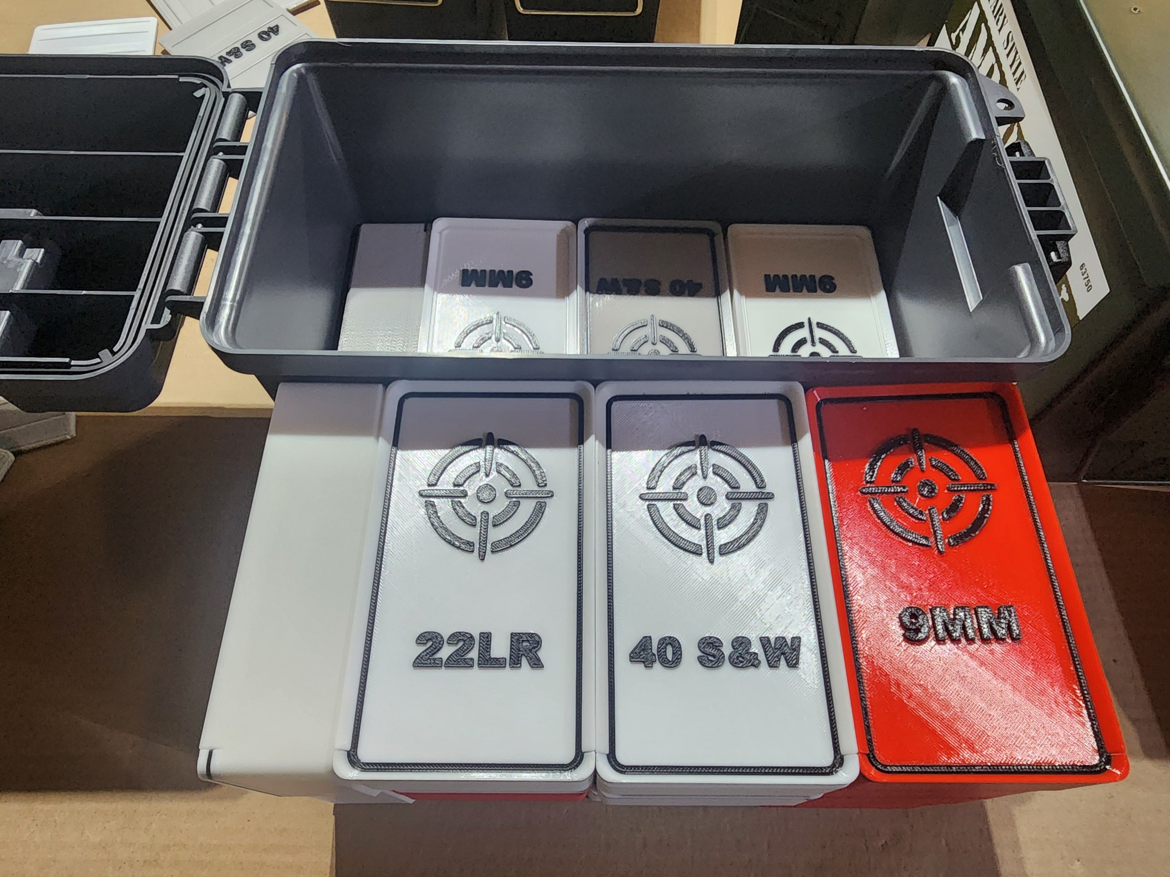 9mm Ammo Storage Box – 50 Round Capacity (3D Printed PETG)