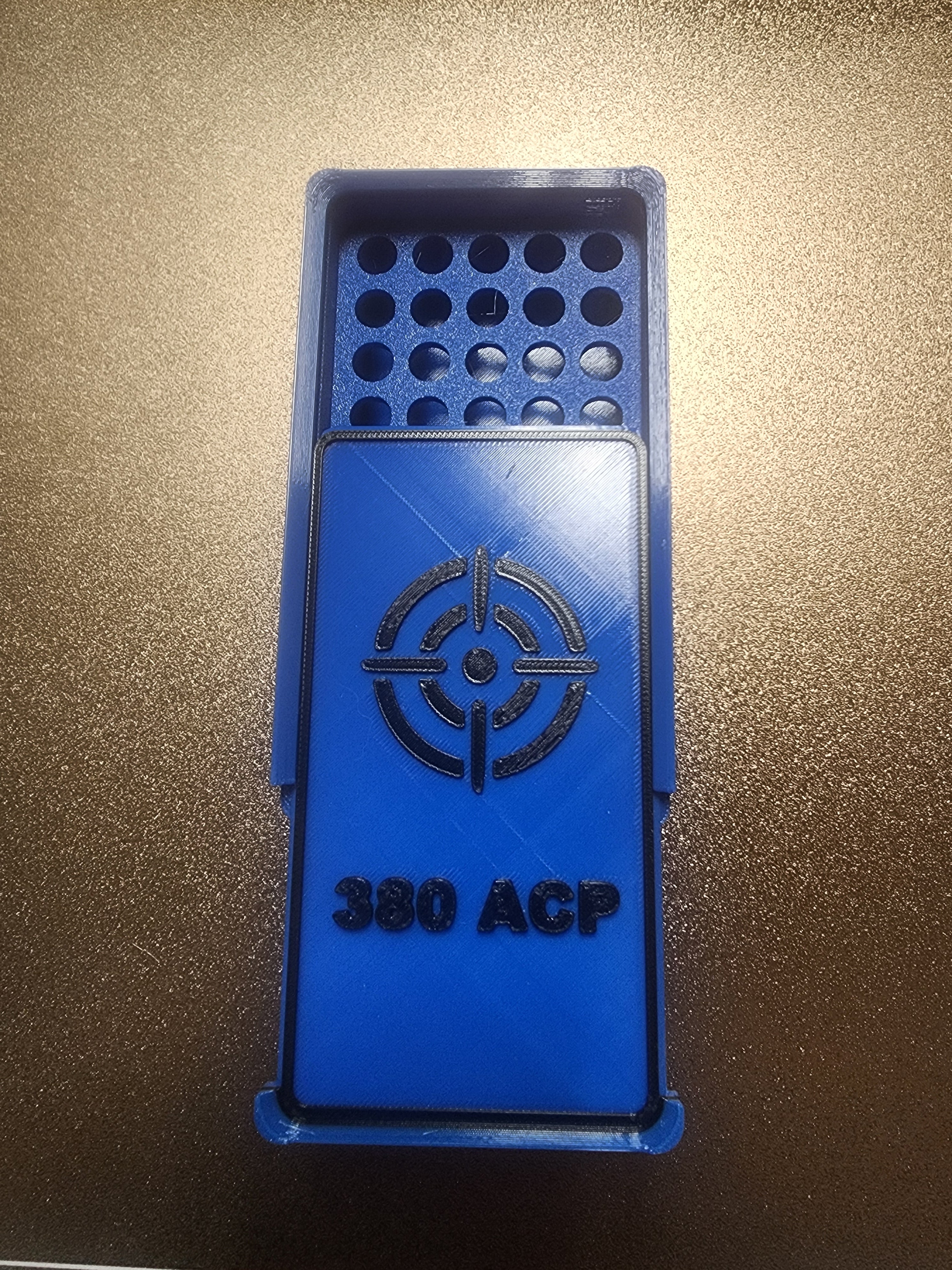 380 Ammo Storage Box – 50 Round Capacity (3D Printed PETG)