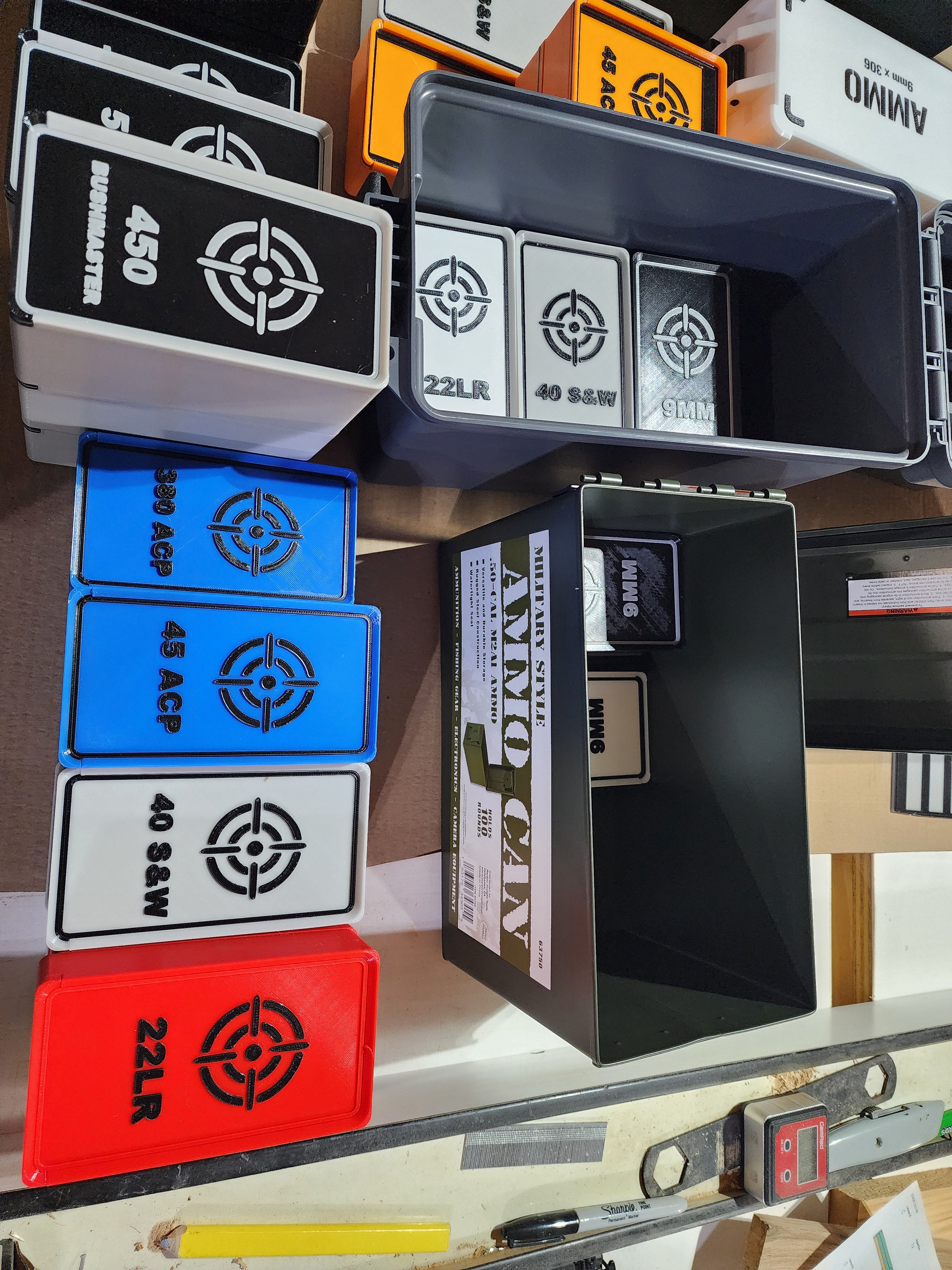 45 ACP Ammo Storage Box – 45 Round Capacity (3D Printed PETG)