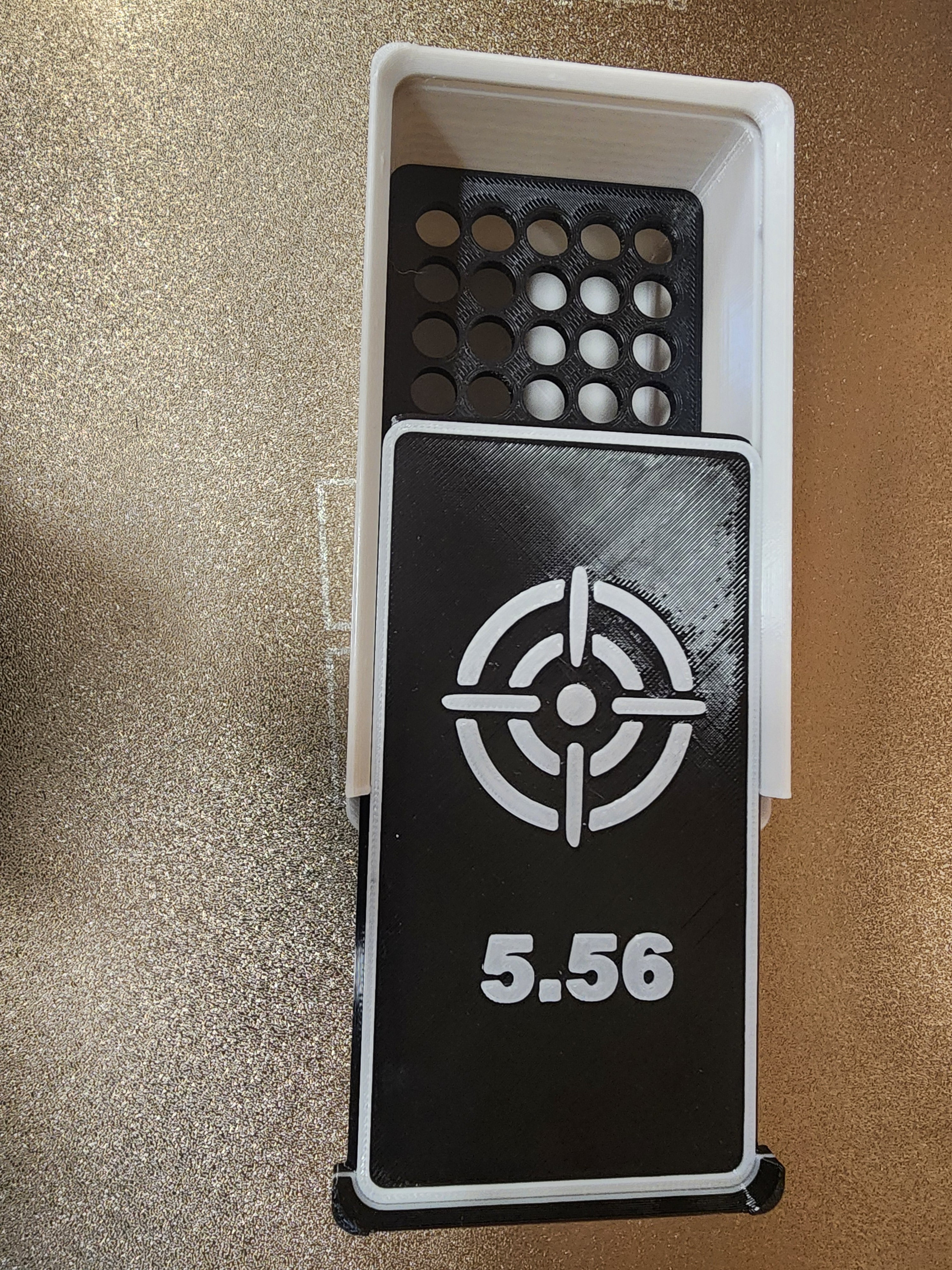 5.56 Ammo Storage Box – 50 Round Capacity (3D Printed PETG)